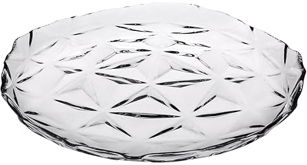 Pasabahce Estrella 6er Set Obstteller aus Glas, 20 cm, transparent, modernes und elegantes Design