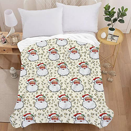 Himlaya Kuscheldecke Flanell Fleecedecke 3D Weihnachten Stechpalme Gedruckte Decke, Flauschige Weich Warm Microfaser als Wohndecke, Sofadecke, Couchdecke, Tagesdecke (Gelber Leopard,150x200cm)
