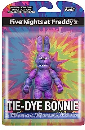 Funko Action Figur 5: Five Nights at Freddy's (FNAF) Tiedye – Bonnie The Rabbit – samlarobjekt – presentidé – officiella varor – för pojkar, flickor, barn och vuxna – videospel fans