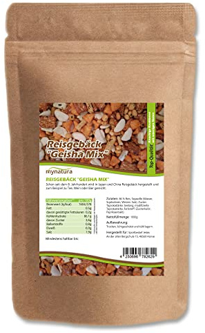 Mynatura Reisgebäck, “Geisha Mix“ I Reis I würzig I Mit Seetang I Algen I Snack I Vegan I Beutel (1x 1000g)