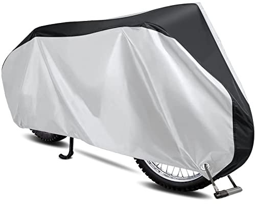 Motorradabdeckung Outdoor Wasserdicht Winterfest, Motorradplane Fahrrad Motorrad Garage Plane Indoor, UV-Beständiges Abdeckung für Motor Moped Roller Motorroller Fahrräder Scooter, 200x70x110cm