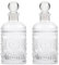 ULDIGI 2pcs Refillable Glass Diffuser Bottles Vintage Carved Aromatherapy Containers for Fragrance for Home Decoration Collection