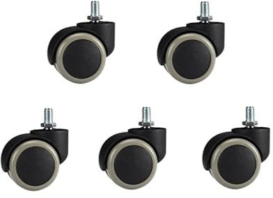 LAPooh MöBelrollen 5 Teile/los 10mm/11mm 2 Zoll Sicherungsring/Schraube Pu Bürostuhl Caster Große Klasse Universal Rad geräuschlos Rollen FüR MöBel (Color : Screw-Gray-10mm, Size : 2 inch)