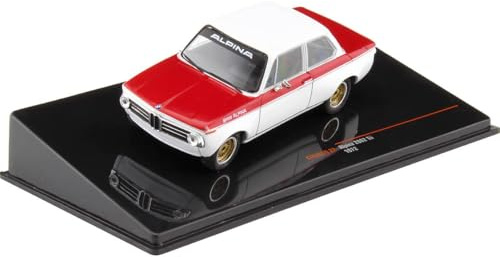 Ixo kompatibel mit BMW Alpina 2002 Tii 1972 weiß rot Modellauto 1:43 Models