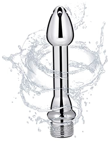 Douche de lavement Aluminium, Pommeau de douche en aluminium à 5 trous avec nouvelle buse, système de rinçage propre en aluminium (argent)