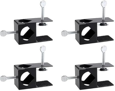 Universal Pole Holder Deck Mount Clamp - Compatible with Tiki Torch and Mounting Poles on Porch, Table, Deck or Fence(4 Pcs)