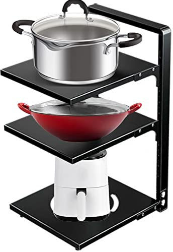weiting Pots And Pans Organizer | Pot Rack Organizers - Pot Racks Metal Pan Holder, Heavy Duty Cookware Organizer Holds Cast Iron Skillets, Dutch Oven, Frying Pan, Griddles
