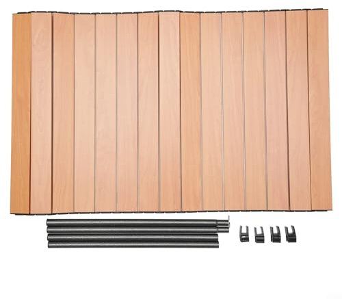 Zoegneer Aluminum Alloy Tabletop, Outdoor Camping Trailer Table Board For Camping Trolley, Wagon, Stroller, Garden Carts(L: 90 * 55cm / 35.4 * 21.7in Wood)