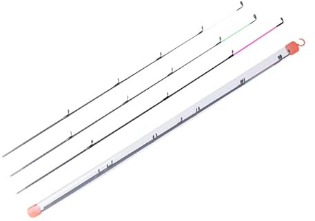 perfk 3-teiliges Feeder-Angelrute Karpfenrute aus Carbon/Fiberglas, Jigging-Ruten mit 3 Spitzen, Half Raft Tip Repair Extension, Karpfen-Angelrute, 4133 Kohlenstoff
