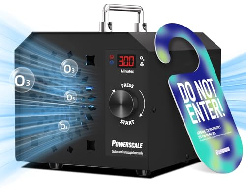 Powerscale OZB2 Ozonizzatore per Ambienti Commerciale 150.000 mg/h - Generatore di Ozono Industriale per la Rimozione degli Odori - Purificatore d'Aria e Sterilizzatore per Grandi Case e Uffici