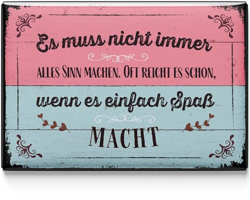 LANOLU Kühlschrankmagnete lustig- Nicht Alles Sinn Machen - lustige Magnete mit Sprüchen und witzigen Motiven 8x5,5cm