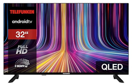 TELEFUNKEN QLED TV 32 Zoll Fernseher Full HD Android Smart TV (HDR, Triple-Tuner, Bluetooth) QF32AN750S