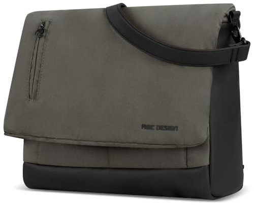 ABC Design Wickeltasche Urban - Crossbody Bag mit Baby Zubehör – Messenger Bag - großes Hauptfach - breiten Schultergurt - Polyester - Cloud
