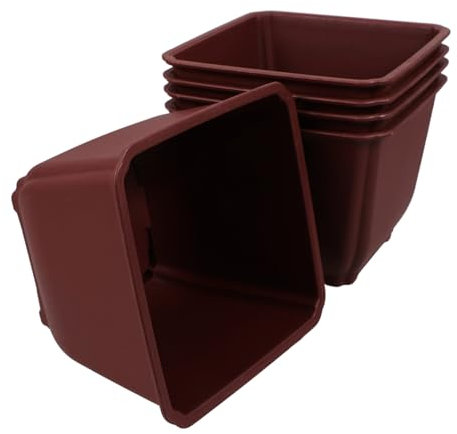 HANABASS 5piezas Maceta De Plástico Resistente Drenaje para Plantas De Interior y Exterior Diseño Simple y Portátil para Flores y Suculentas