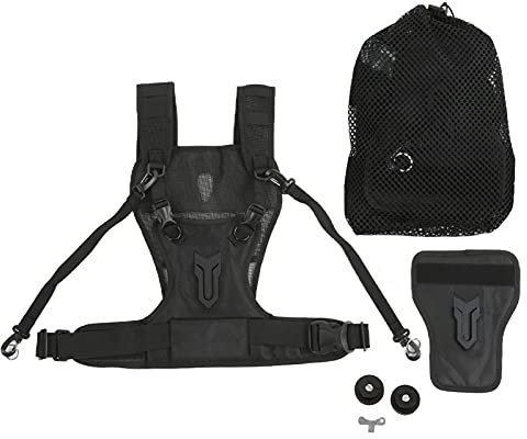 RockVOQRN Multi Carrier Chest Harness,Dual Camera Strap Comfortable Breathable Multi Carrier Harness for Wedding Sports