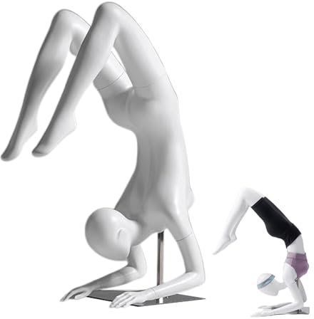 Mannequin Ganzkörper-Schaufensterpuppe für Erwachsene Frauen, Yoga-Pose, Modell Zur Präsentation von Kleidung, Oberkörper, Leichte Schaufensterpuppe für Schaufenster, Realistische Schneiderpuppe(Yoga