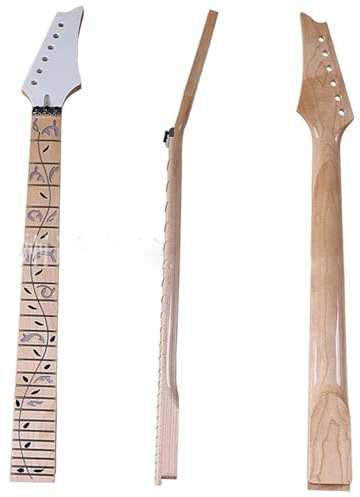 Gitarrenhals Ersatz 24 Bund Doppelkurbel Gitarrenhals Mit Muschelverzierung Am Griffbrett(Glossy)