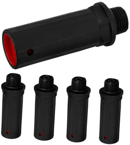 HOMSFOU Luftkompressor, Atemdüse, Luftdruckregler, -Kompressor-Set, Luftablassventil, Handbohrmaschine, Pumpe, Luftkompressor, Trockner, Reifenfülldüse, schwarz, 5 Stück
