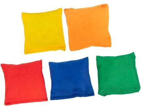 BESTonZON 5stücke Sitzsack Spielzeug zum Werfen für Junge Mädchen Wurfsäckchen aus Canvas und Calciumcarbonat Geeignet für Outdoor-aktivitäten und Gruppen-Spiele Fördert Koordination und Mot