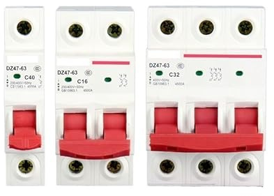 Interruptor automático de aire pequeño, Disyuntor de aire con protección contra fugas DZ47-63 trifásico doméstico de 10 A a 63 A(1p,32A)