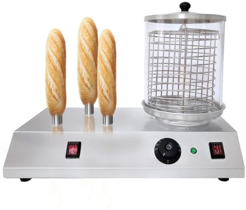 Calentador de perritos calientes, máquina para asar salchichas, máquina comercial para asar salchichas con control de temperatura dual, equipo para jamón y salchichas, para salchichas de desayuno, r