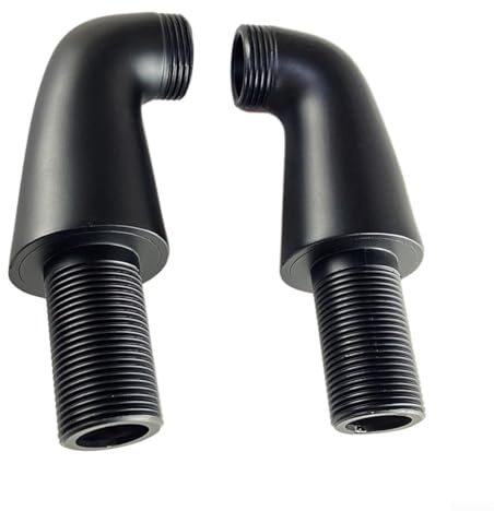 Gdfnmogo Matte Black Deck Mounted Shower Mixer Tap Legs for Wall Mounted Bath Taps, Solid Brass Adapter Extension with G3/4 Thread, Convert