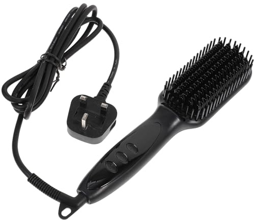 MAJORMENCH Peigne Lisseur Barbe Électrique Taille Moyenne Chauffage Rapide 6 Vitesses Écran Lcd Homme Barbe Coiffage Maison Voyage