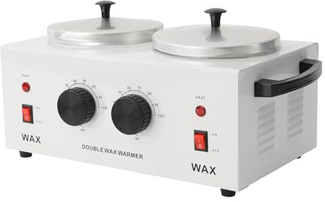 JAYEUW Doppelter Wachswärmer Wachs Haarentfernung 200W 220-240V Elektrischer Wachsschmelzer 400ml Pro Topf Temperatur 0–100 °C Wachs Heizung Maschine Wachsschmelzer für die Hause Kerzenherstellung