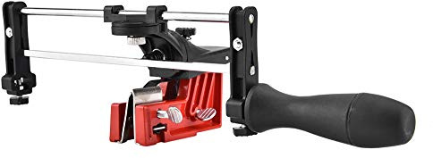 SparkFeng Bar Mounted Manual Chain Sharpener, Chainsaw Saw Chain Filing Guide Tool, Precision Sharpening with Adjustable Angles and Depths, Durable Metal Construction for All Chain
