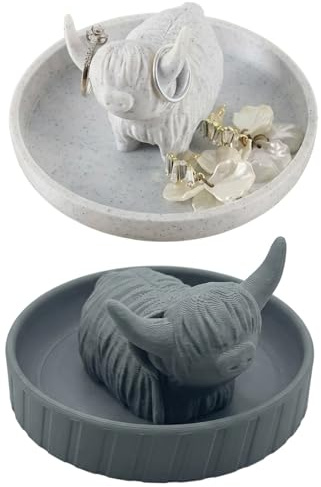 BeoTnp 2 PCS Ring Holder, Trinket Dish, Ring Dish, Jewelry Display and Storage Solution for Home Decor and Retail Showcases, Compact Ring Organizer for Dresser and Travel Use
