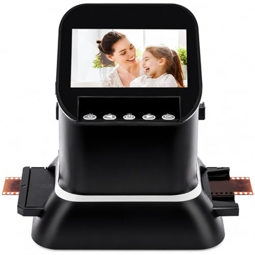 High Resolution Digital Film Scanner For 120 Film, 35mm, 135, 126 And 127 Negatives And Slides, 1080P LCD, JPEG Converter