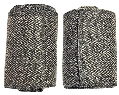 warreplica Medieval SCA LARP Reenactment Viking Wool Leg Wraps – Herringbone Pattern – Norse Warrior Costume Accessory – Historical Leg Bindings for Cosplay, Renaissance Fair, and Reenactments