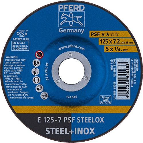 10 x PFERD Schruppscheibe E 125-7 PSF STEELOX| Art.: 62012640