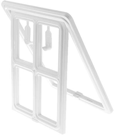 Tubayia Magnet Katzenklappe Hundeklappe Haustierklappe Hundetür für Fenster, Tür (Weiß - L)