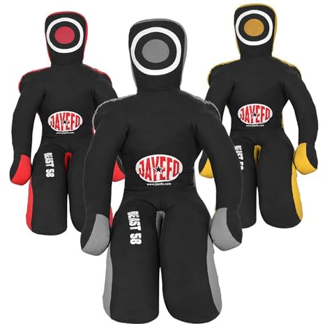JAYEFO Beast 58 BJJ Brazilian JIU Jitsu Wrestling Chupete, sumisión, Mixto, Artes Marciales, Entrenamiento de MMA, Saco de Boxeo, práctica de Karate y Judo (Negro/Gris, 5 pies)