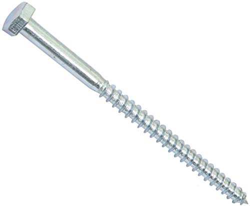 AERZETIX - C44573 - Juego de 10 - Tornillos para madera/tirafondos M7x110mm - con cabeza hexagonal 6 lados - DIN571 - en acero galvanizado - montaje fijación marco de madera contrachapado aglomerado