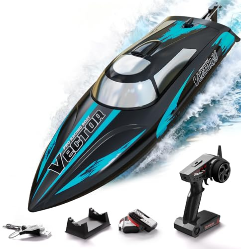 volantexrc RC Remote Control Boat for Pool，2.4Ghz Control RC Boats for Adults, Lake Electric Boat with Water Cooling System 2Rechargeable Batteries