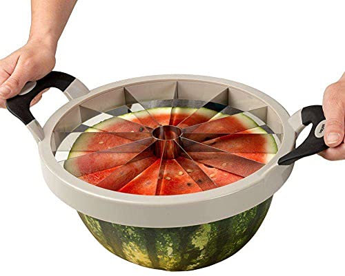 NAVA Melonenschneider Melonenteiler MISTY für Wassermelone Ananasfrüchte mit rutschfesten Griffen