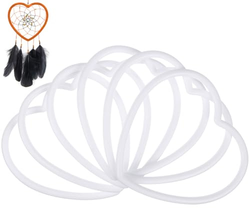 DOITOOL 20 Stück Herzförmige Traumfänger Ringe 4.00In Acryl Material Für DIY Traumfänger Und Hängende Wohnaccessoires Kreative Herzform Ringe Für Dekoration