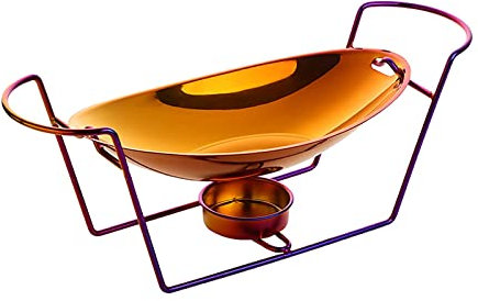 ksamwjf Creativity Edelstahl Chafing Dish Chafer Set mit Speisepfanne und Chafing Fuel Holder Catering Warmer Set,A