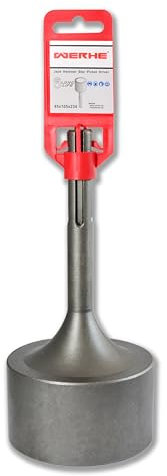 WERHE® Pfostenramme SDS Max 85 mm – Zum schnellen Einrammen von Star Pickets mit Abbruchhammer – Robust aus Chrom-Vanadium-Stahl