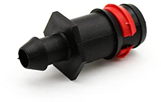 DOJA Barcelona | Toma Ramal de Riego de Seguridad | Pack 100 | Conector para Manguera de Goteo | Ø 16mm | Con Anilla de Seguridad | Accesorios para Goteo | Manguera Jardín, Tubo, Huerto