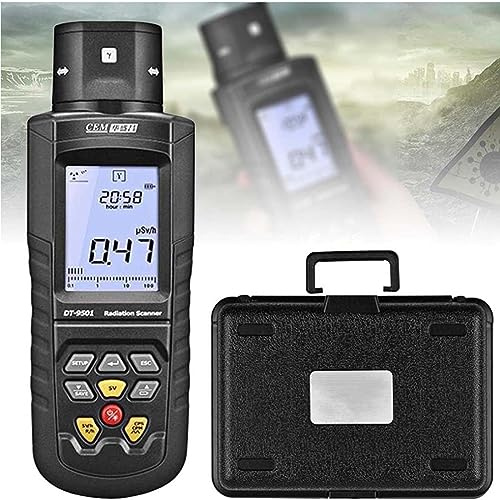 DPDZSW Geigerzähler Radioaktivität, Nuklearer Strahlungsdetektor, Röntgenmessgerät, Tragbares Digitales Messgerät, Hochempfindliches Dosimeter Mit LCD-Display-Alarmgerät