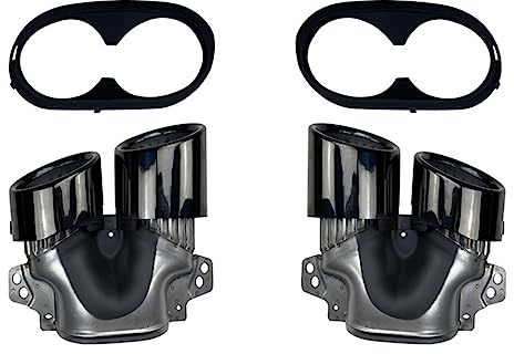 Nonuin Auto-Auspuffblenden Für Mercedes Für Benz Klasse A/CLA W177 C118 A35 CLA35 AMG Up A45 CLA45 2020+ Auto Auspuff Endrohr Auspuff-Abdeckung (Color : Schwarz)