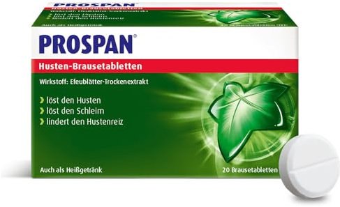 Prospan® Husten-Brausetabletten (20 St.) – natürlicher Hustenlöser als Heiß- oder Kaltgetränk – bietet sprudelnde Hilfe bei Husten & lindert die Symptome – starker Schleimlöser für freies Durchatmen
