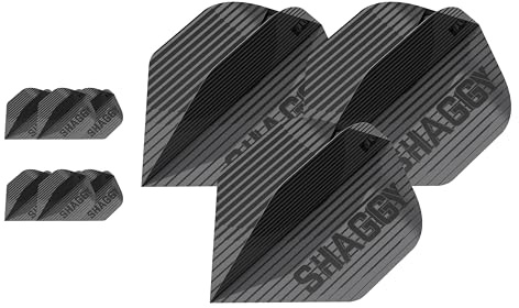 Target Darts Scott Williams Schwarz Out Pro Ultra Flights (Packung mit 9) – Player Edition Flights, Scott Williams Flights, Shaggy Flight, Professional Dart Zubehör