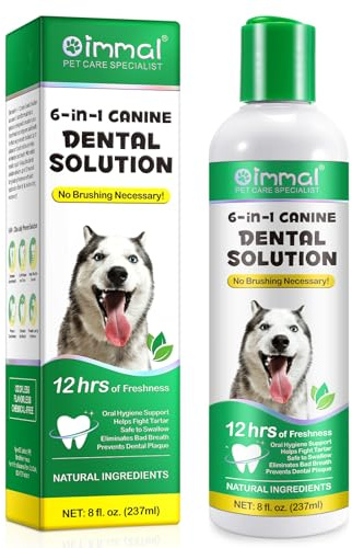 Onznoz Hunde Mundpflege Mundwasser, Dental Formula Wasserzusatz Für Hunde, Hundezahnreinigung, Unterstützung Der Mundhygiene, Bekämpft Zahnstein, Saubere Zähne, Frischer Atem (Mundspülung 237ml)
