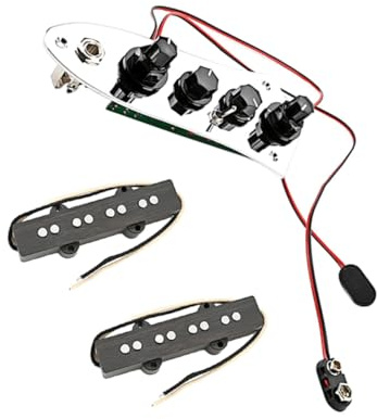 BESTonZON Humbucker-satz Bass Bass-tonabnehmer Set Tonabnehmer Mit Humbucker-schaltung Geeignet Für Musikinstrumente Hochwertige Metallmaterialien