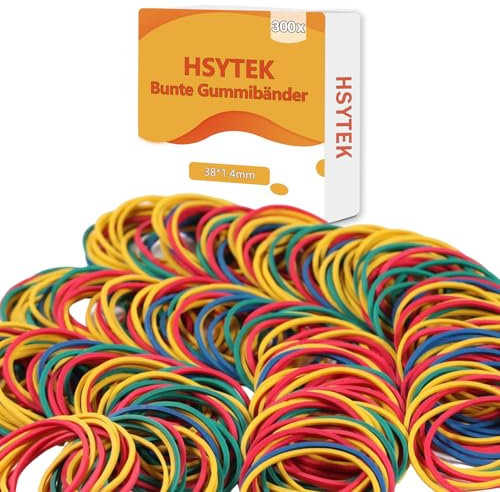 350 elastici per uso domestico, 38 x 1,4 mm, elastici in gomma, per casa, penne, catapulte, fatture, carta bancaria, forniture per ufficio