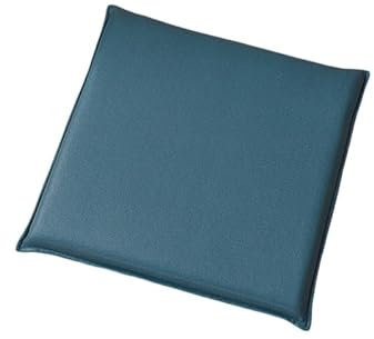 Sitzkissen Esszimmerstuhl, Sitzkissen KüChenstuhl Quadratische KüChenstuhlpolster Aus Memory-Schaum Leder Mit Abnehmbarer Kissenbezug FüR Wohnzimmer, Schlafzimmer, Arbeitszimmer Peacock Blue 40*40cm